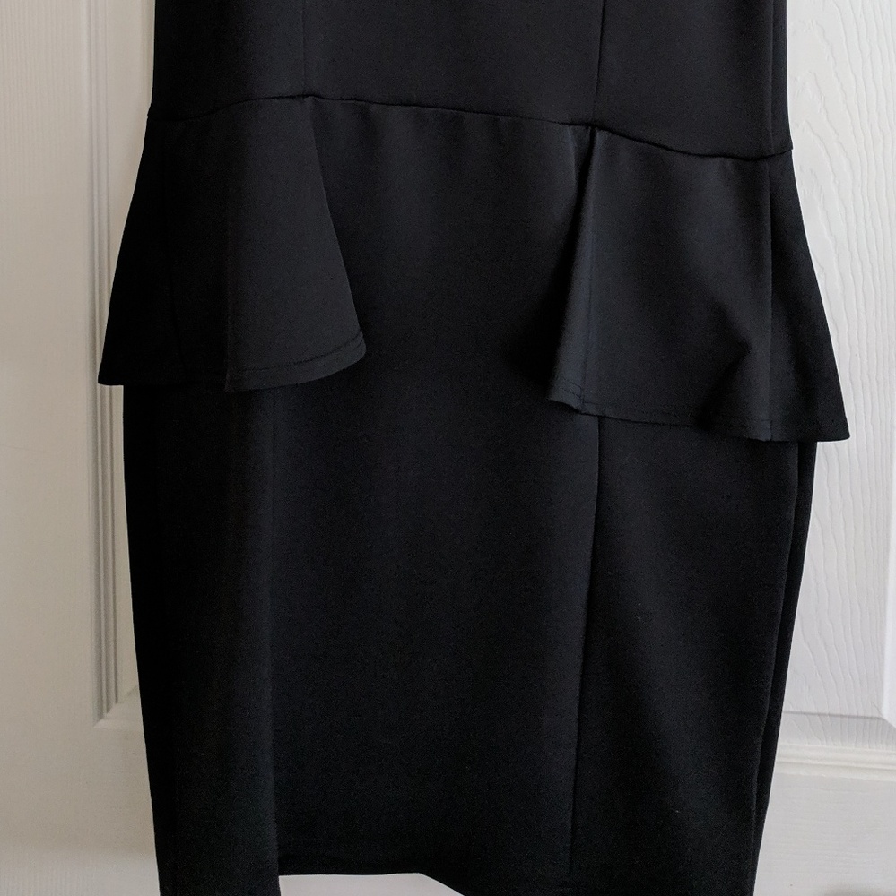 Black peplum dress